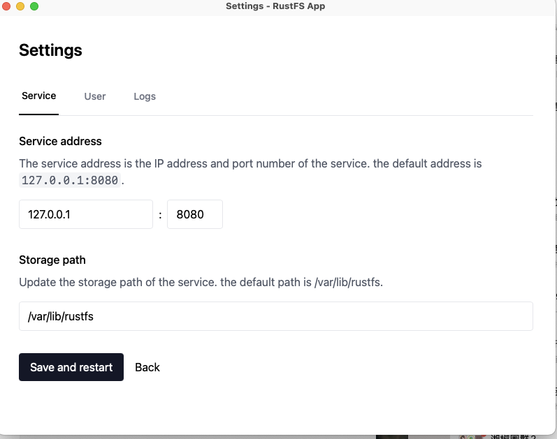 RustFS windows configuration